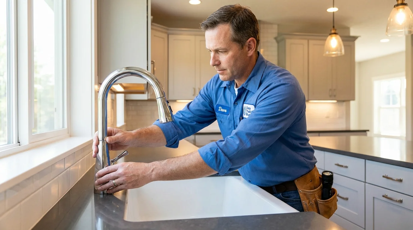 Kitchen faucet installation by Johns Plumbing LLC in Parkers Prairie