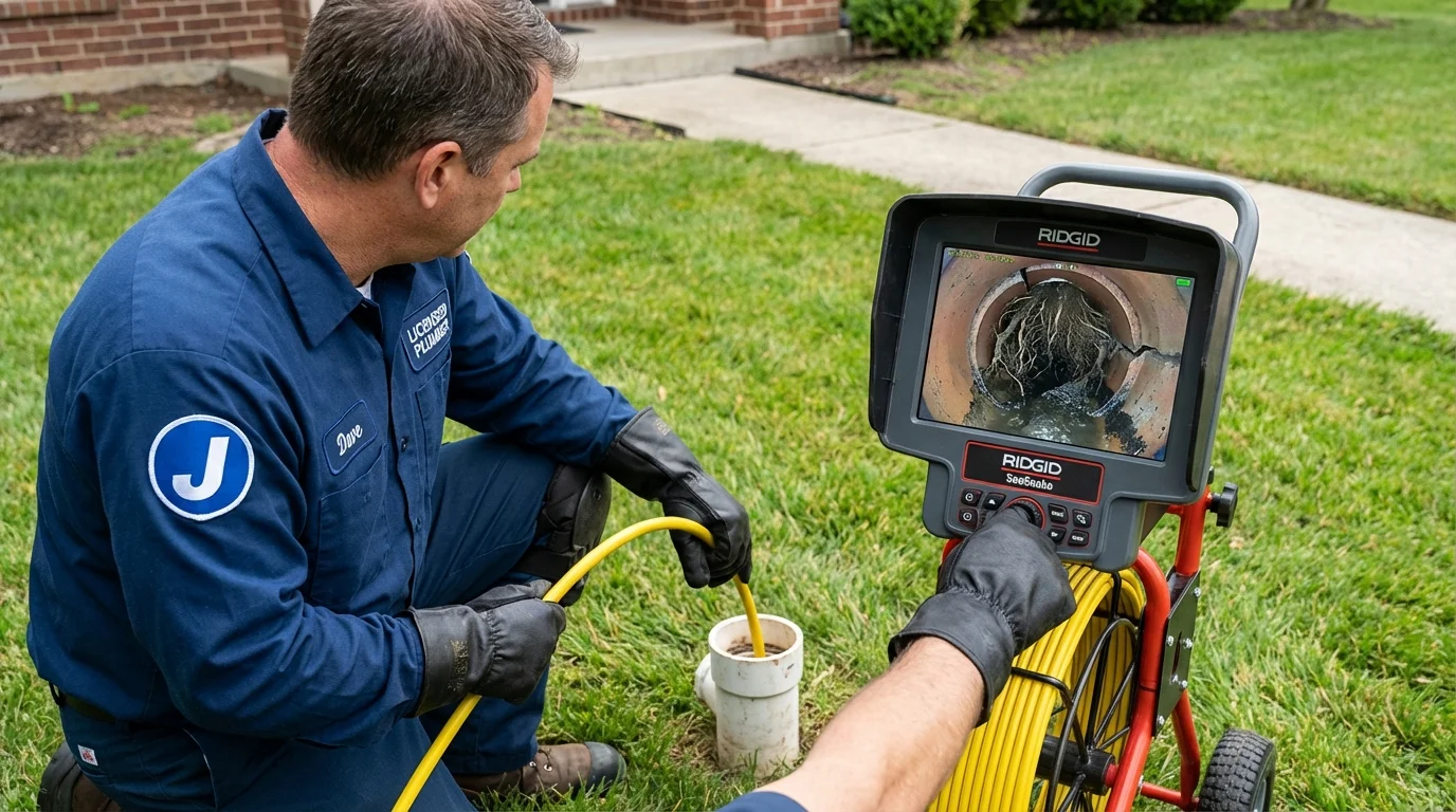 Sewer camera inspection being performed by Johns Plumbing LLC in Parkers Prairie